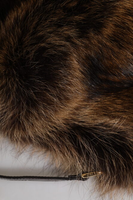 Brown Fur Women Bucket Hat - Image 4