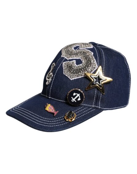 Blue Crystal Embellishment Baseball Cap - Image 3