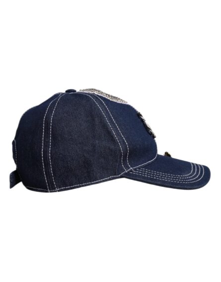 Blue Crystal Embellishment Baseball Cap - Image 4