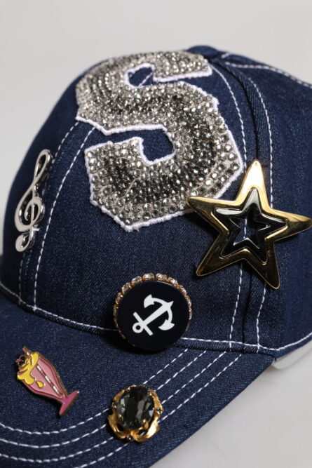 Blue Crystal Embellishment Baseball Cap - Image 6