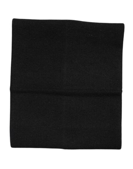 Black Cashmere Knitted Neck Warmer Foulard Scarf - Image 3