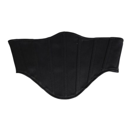 Black Cotton Waist Tuxedo Belt Cummerbund - Image 5