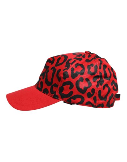 Red Cotton 6 Panels Women Baseball Cap - Image 5