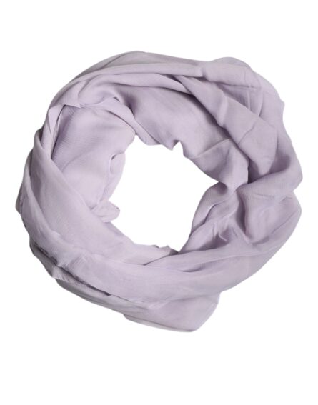Purple Silk Rectangle Wrap Shawl Scarf - Image 2