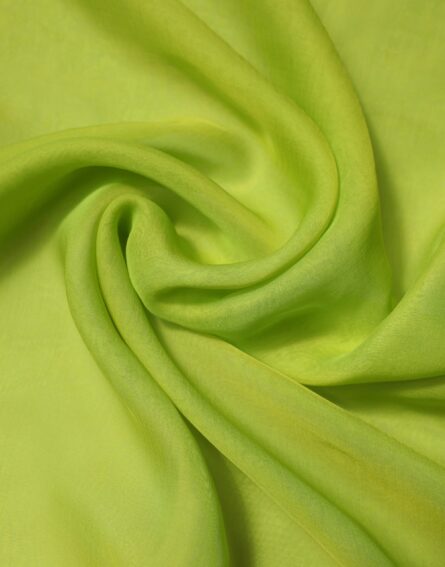 Green Silk Rectangle Wrap Shawl Neck Warmer Scarf - Image 5