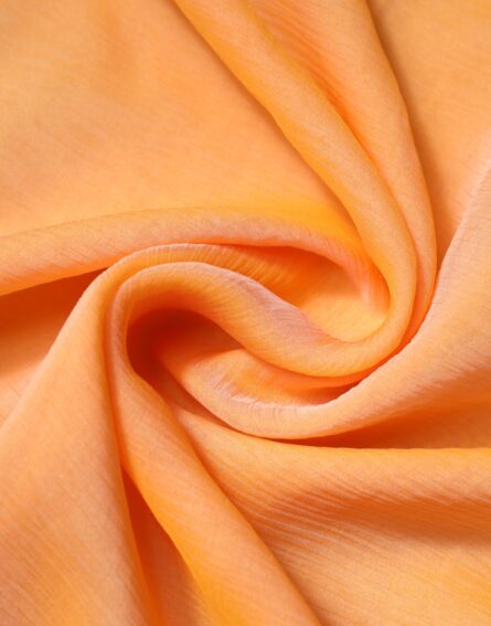 Orange Silk Rectangle Wrap Shawl Scarf - Image 4