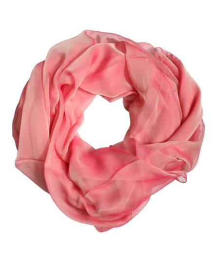 Pink Silk Rectangle Women Wrap Shawl Scarf - Image 2