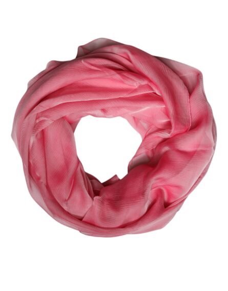 Pink Silk Rectangle Women Wrap Shawl Scarf - Image 2