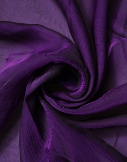 Purple Silk Rectangle Wrap Shawl Scarf - Image 4