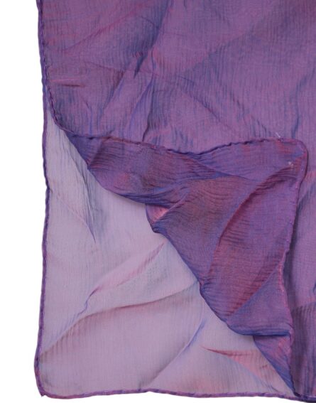 Purple Silk Rectangle Wrap Shawl Scarf - Image 5