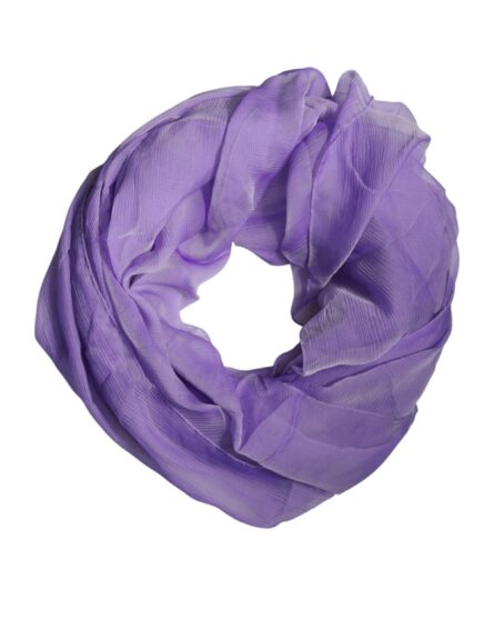 Purple Silk Rectangle Wrap Shawl Scarf - Image 2