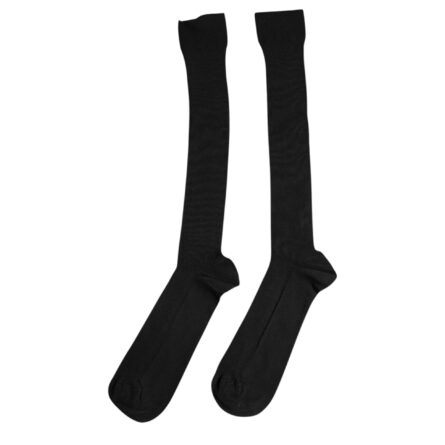 Black Viscose Logo Over The Calf Socks - Image 5