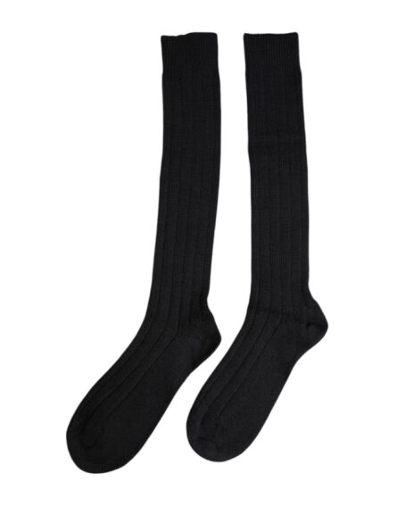 Black DG Logo Print Over The Calf Socks - Image 6