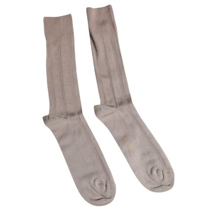 Brown Cotton Stretch Logo Over Calf Socks - Image 3