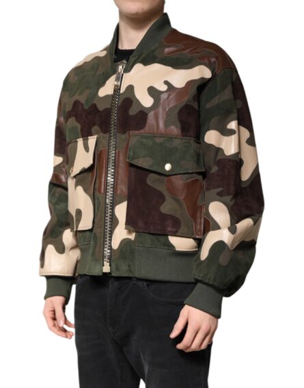 Multicolor Cotton Bomber Full Zip Jacket - Image 9