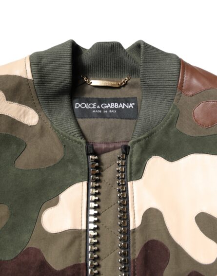 Multicolor Cotton Bomber Full Zip Jacket - Image 6