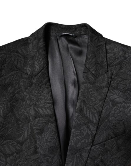 Black MARTINI Brocade Single Breasted Blazer - Image 5