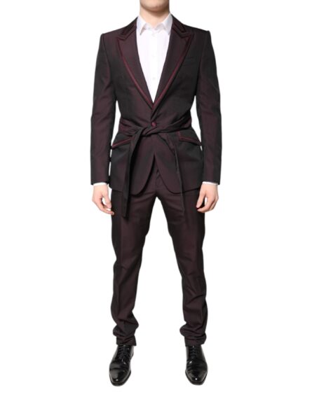 Maroon Single Breasted Formal 2 Piece Suit - Image 2
