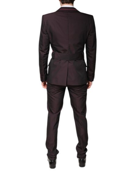 Maroon Single Breasted Formal 2 Piece Suit - Image 4