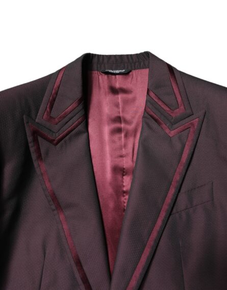Maroon Single Breasted Formal 2 Piece Suit - Image 5