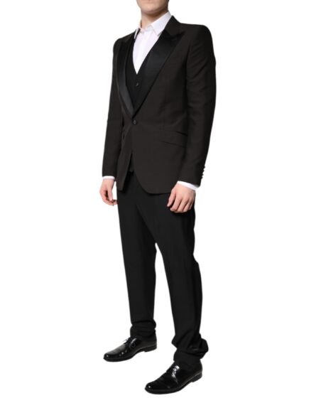 Black Single Breasted Formal 3 Piece Suit - Image 3