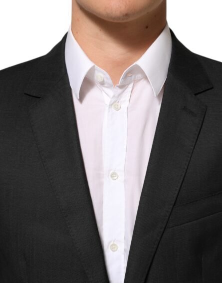 Black Single Breasted Men Coat MARTINI Blazer - Image 3