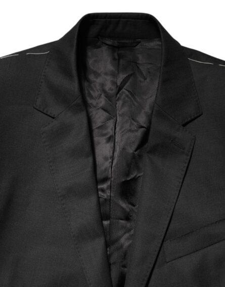 Black Single Breasted Men Coat MARTINI Blazer - Image 5