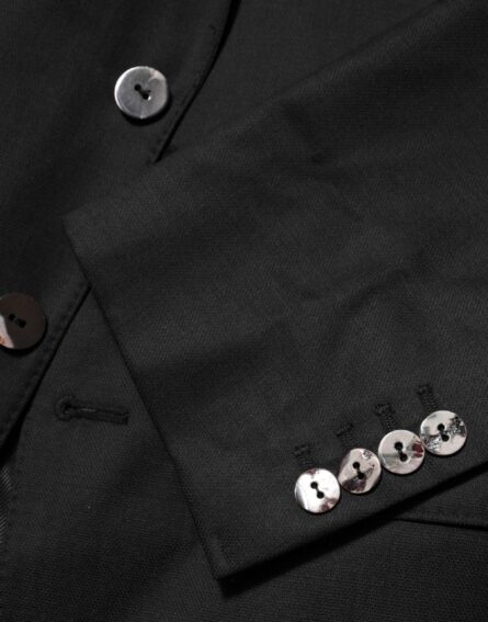 Black Single Breasted Men Coat MARTINI Blazer - Image 14