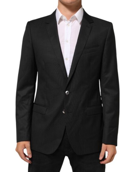 Black Single Breasted Men Coat MARTINI Blazer - Image 16